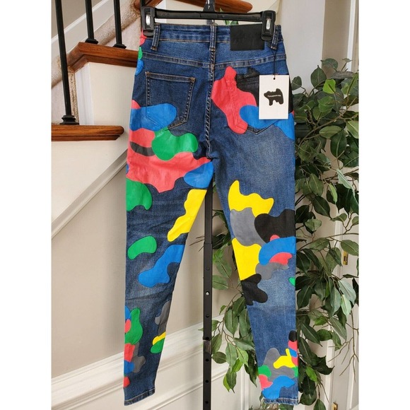 Filthy Wealth Women Blue Denim Cotton Skinny Legs Mid Rise Casual Jeans Size 26 - Picture 7 of 12